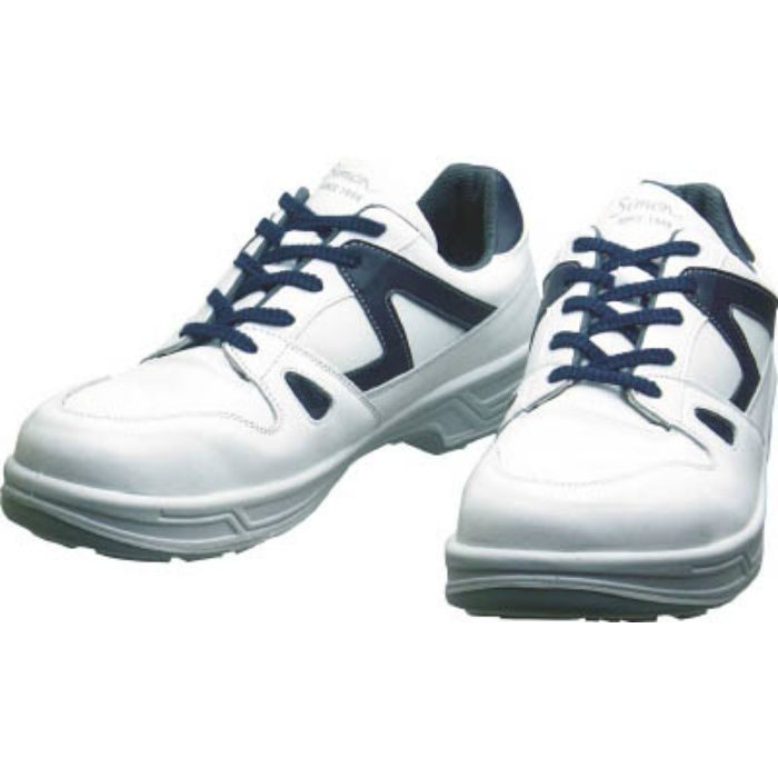 8611WB25.5 安全靴 短靴 8611白/ブルー 25.5cm