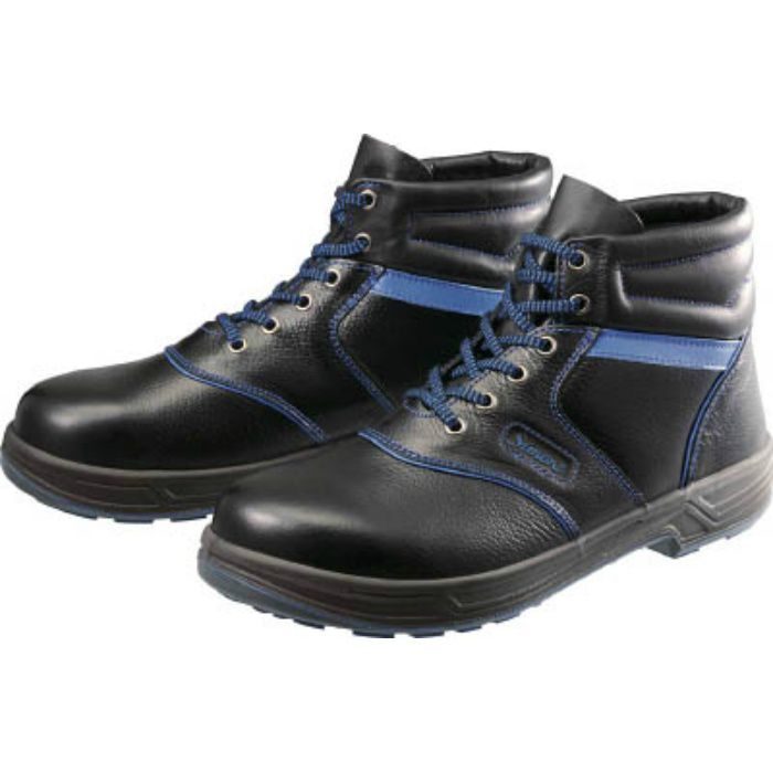 SL22BL24.0 安全靴 編上靴 SL22-BL黒/ブルー 24.0cm