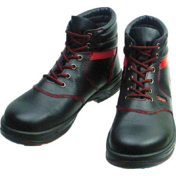 SL22R25.0 安全靴 編上靴 SL22-R黒/赤 25.0cm