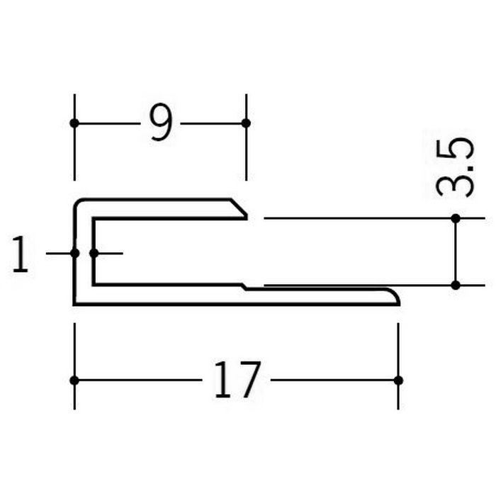 カラージョイナー コ型 ビニール GC－3.5カラー 木目調 2.73m  32001-11