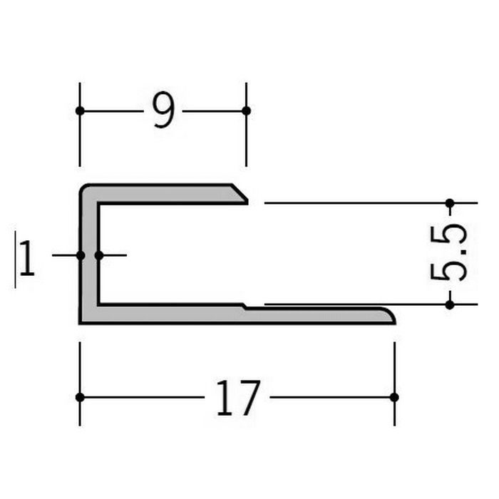 カラージョイナー コ型 ビニール GC－5.5カラー ベージュ 2.73m  32003-3