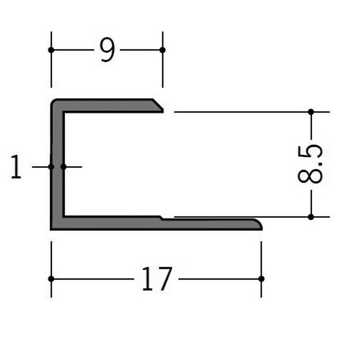 カラージョイナー コ型 ビニール GC－8.5カラー ベージュ 2.73m  32005-3