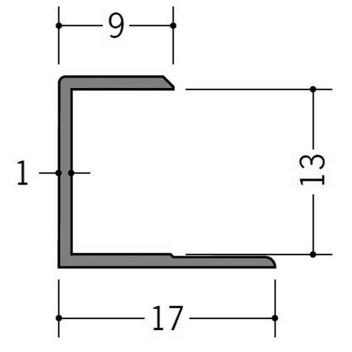 カラージョイナー コ型 ビニール GC－12.5カラー ベージュ 2.73m  32007-3