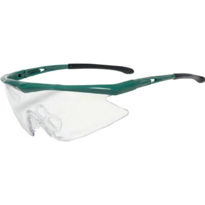 TSG1856GR 一眼型安全メガネ フレームグリーン レンズクリア