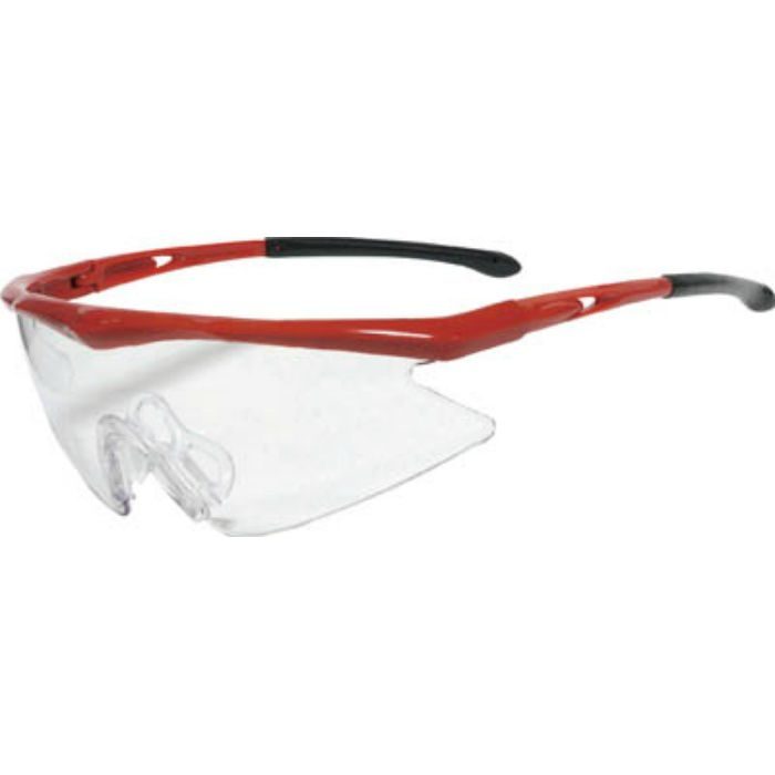 TSG1856RE 一眼型安全メガネ フレームレッド レンズクリア