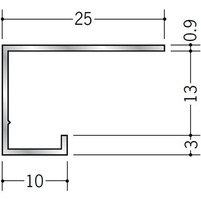 コ型見切縁 アルミ Ab 12 5 シルバー 3m 当日出荷