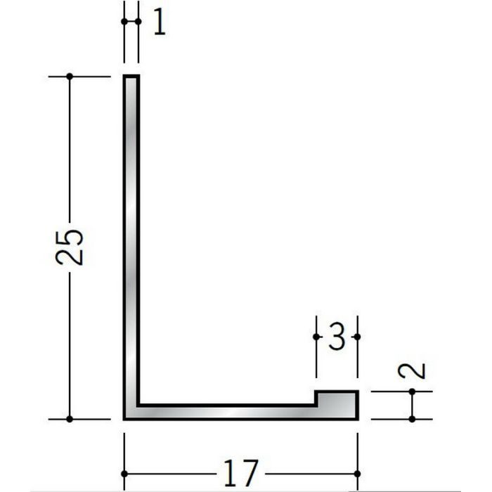 壁付け型見切縁 アルミ LSC-13 シルバー 3m  52129