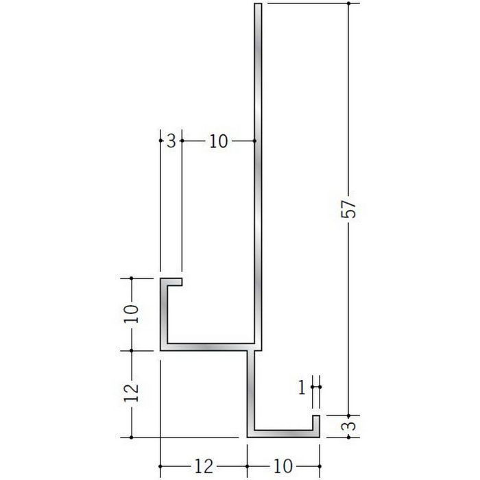 下がり壁用見切縁 アルミ FA-10 シルバー 3m  52056【セール開催中】