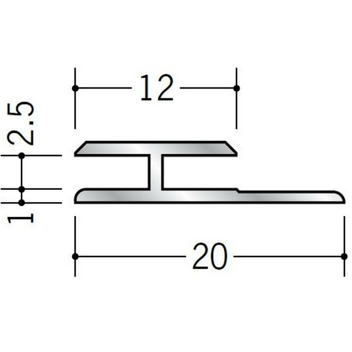 H型ジョイナー アルミ 2.5HS シルバー 1.82m  54052-1