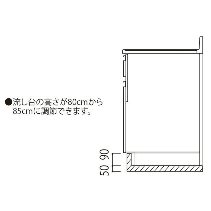 高さ調整用台輪(M1用) 間口90cm 木目 M1-900L-M