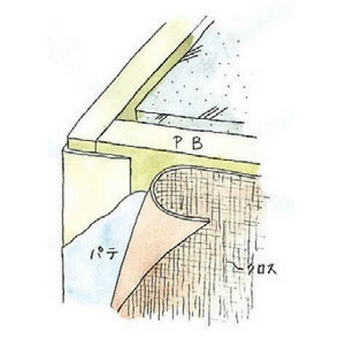 ペンキ・クロス下地材 出隅 ビニール L型コーナー35 ミルキー 2.5m  01022-1