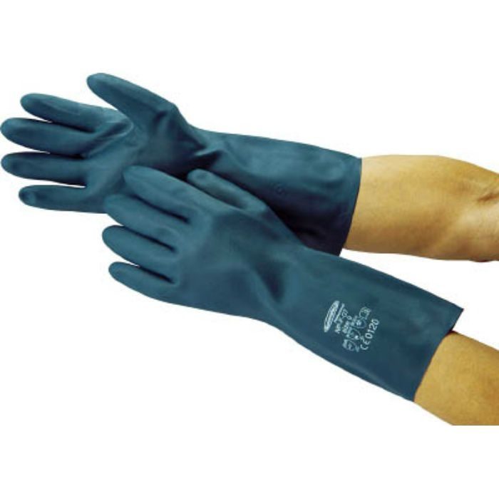 4486 耐油・耐溶剤手袋 サミテックNP-F-07 L ダークブルー【アウンワークス通販】