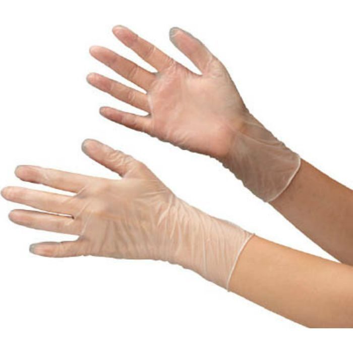 VERTE851LL 塩化ビニール製 使い捨て手袋 粉なし LL (100枚入)