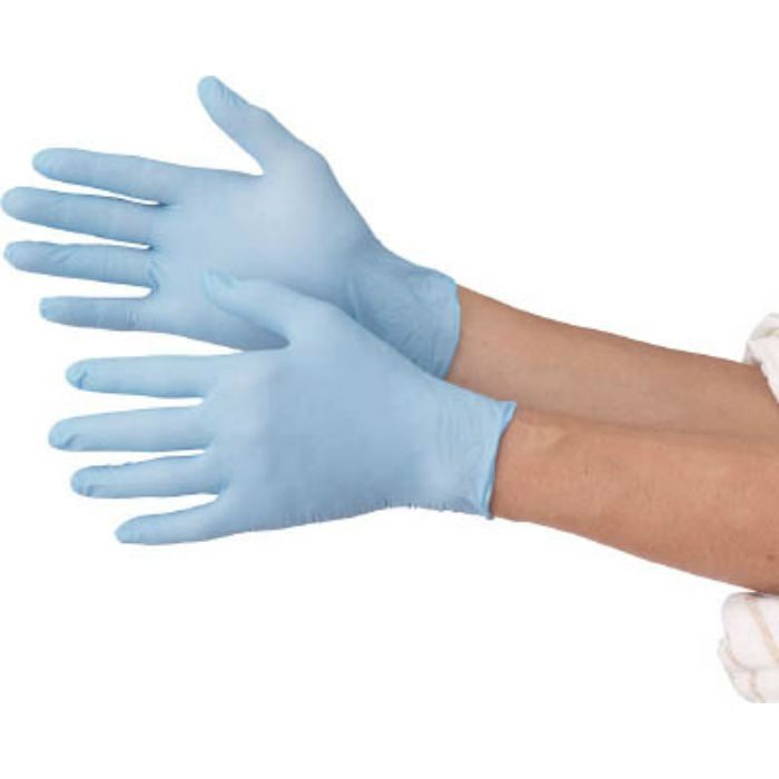 TGL726NL 使い捨て極薄手袋ニトリル製粉無しLブルー (100枚入)