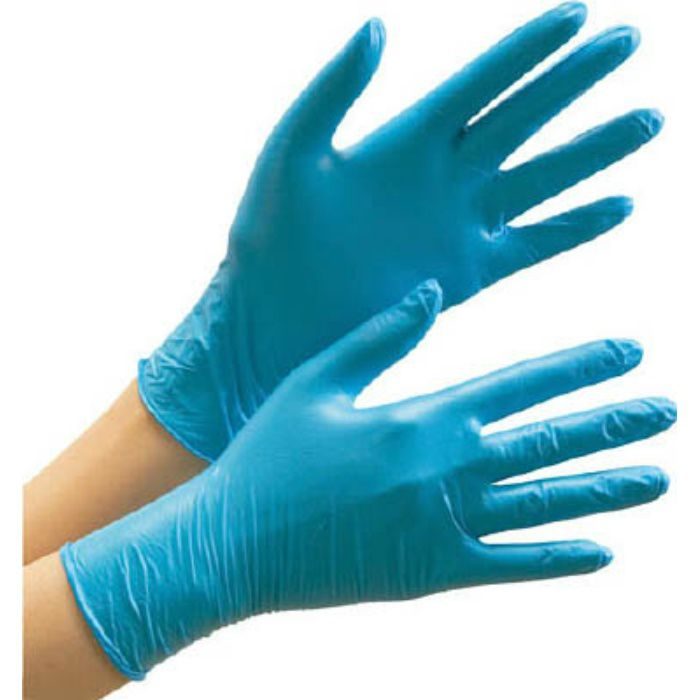 VERTE772S ニトリル使い捨て手袋 薄手 粉なし 青 S (100枚入)