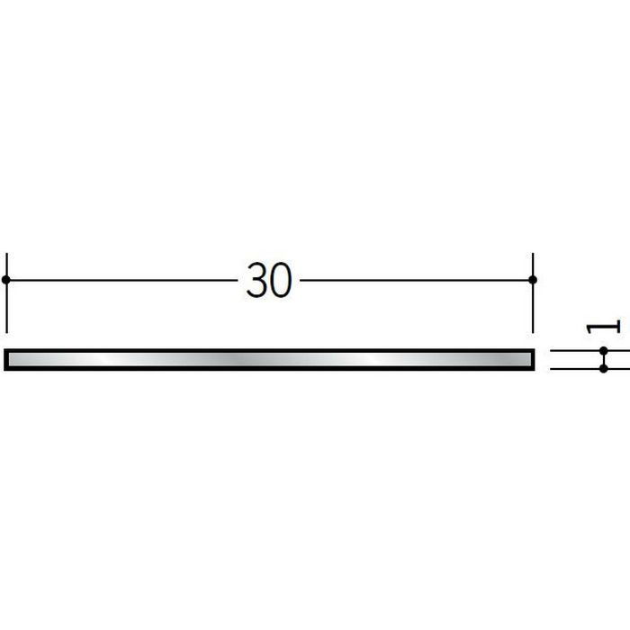 平角（フラットバー） アルミ 平角1×30 シルバー 2m  58028