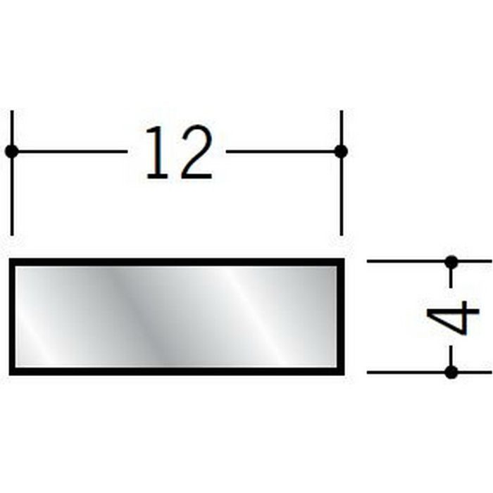 平角（フラットバー） アルミ 平角4×12 シルバー 2m（－3ｍｍ、＋5ｍｍ） 5【当日出荷】