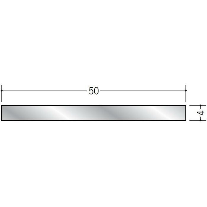 平角（フラットバー） アルミ 平角4×50 シルバー 2m（－3ｍｍ、＋5ｍｍ）  56291【セール開催中】