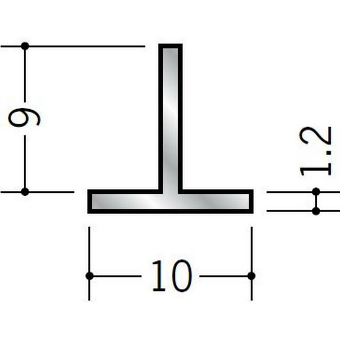 Tバー アルミ Tバー10×9 シルバー 3m 53042【当日出荷】 創建【アウン