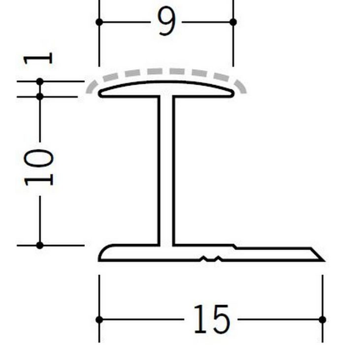 アクリルペイントジョイナー Ｈ型 アルミ 9HA カラー カスタムブラック 2.73m  54215-2