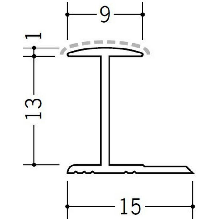アクリルペイントジョイナー Ｈ型 アルミ 12HA カラー バニラホワイト 2.73m  54217-1