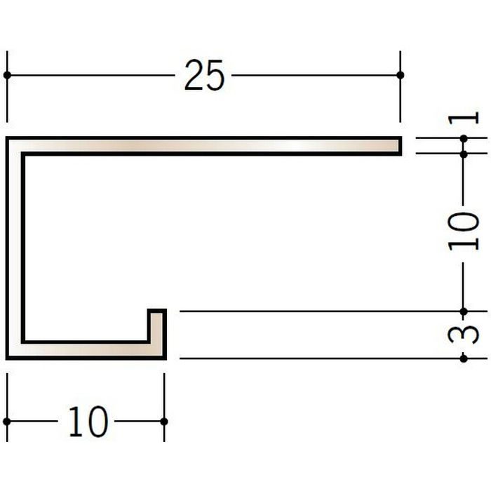 ブロンズメタックス 見切縁 アルミ A型10(小)BRカラー 電解ライトブロンズ 3m  28002-2【セール開催中】