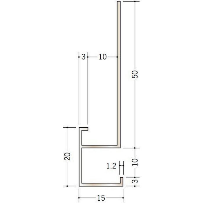 ブロンズメタックス 見切縁 アルミ D型22BRカラー 電解ライトブロンズ 3m  28009-2