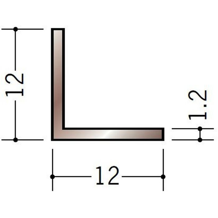 ブロンズメタックス アングル アルミ カラーL1.2×12×12BR 電解ステンカラー 3m  28018-1【セール開催中】