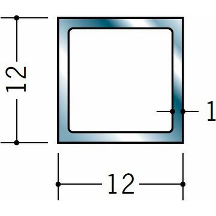 角棒・角パイプ・丸パイプ ステンレス 角パイプ12x12 H.L 2m  20056【セール開催中】