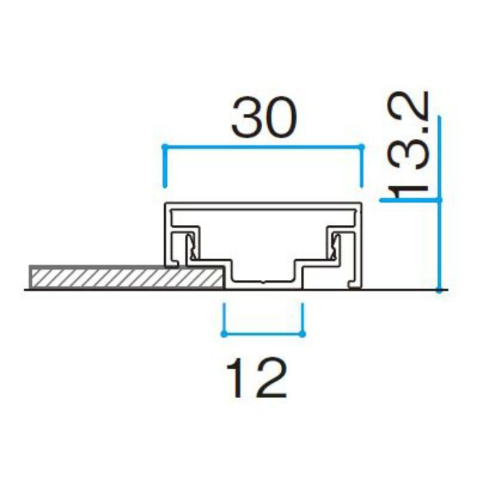 エバーアートボード部材 押え縁30×10エンド ブラウンエボニー