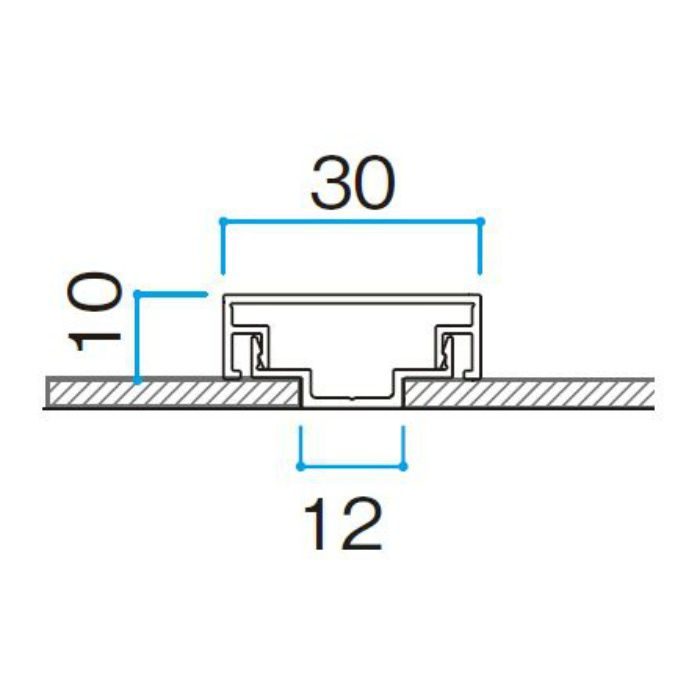 エバーアートボード部材 押え縁30×10センター ブラックエボニー