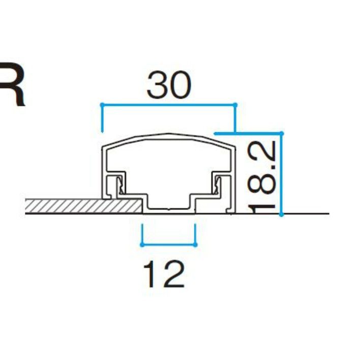 エバーアートボード部材 押え縁30×15Rエンド 孟宗若竹