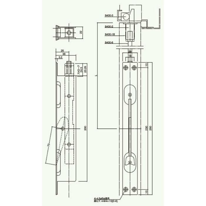 大型AT扉用フランスオトシ 330