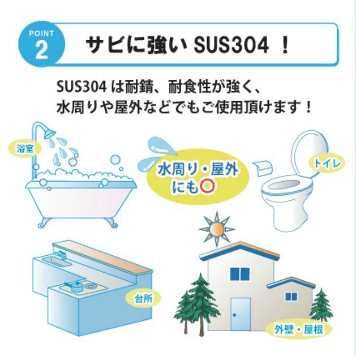 匠力 ステンレスコーススレッドSUS304ラッパ 3.8×45ｍｍ 全ねじ 650本/小箱