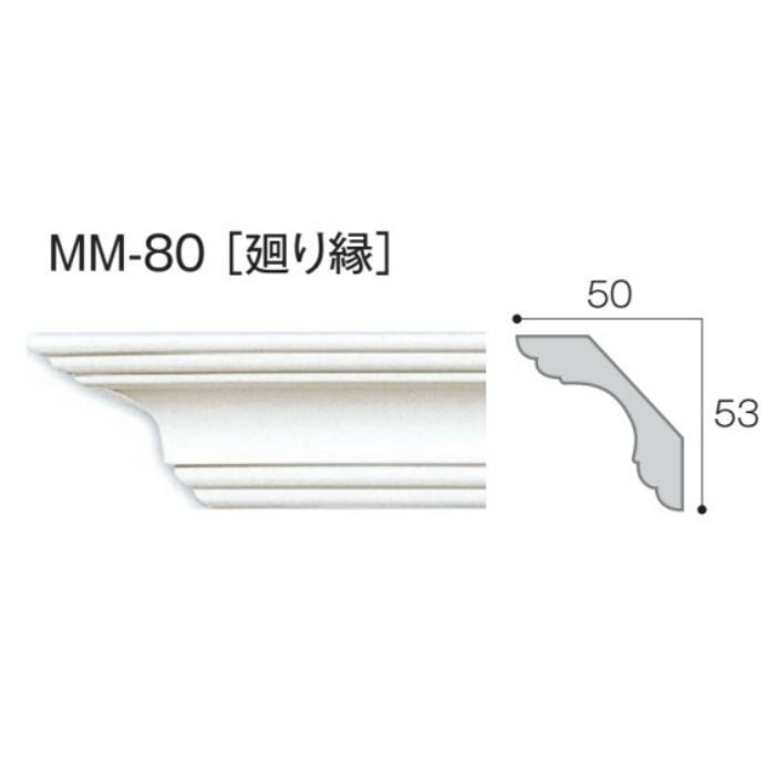MM-80 モールド80 廻り縁 2m