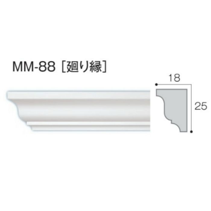 MM-88 モールド88 廻り縁 2m