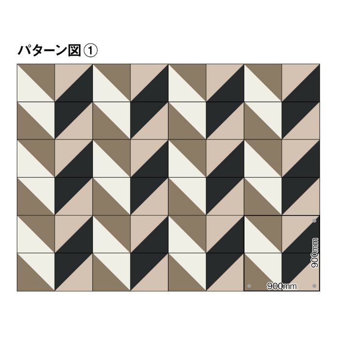 PST1206 複層ビニル床タイル FT ロイヤルストーン（ロイヤルストーン・デルタ） 大和石 3.0mm厚