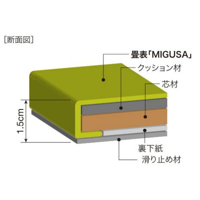 FLR-MS-PK セキスイ畳「MIGUSA」 目積 ピンク