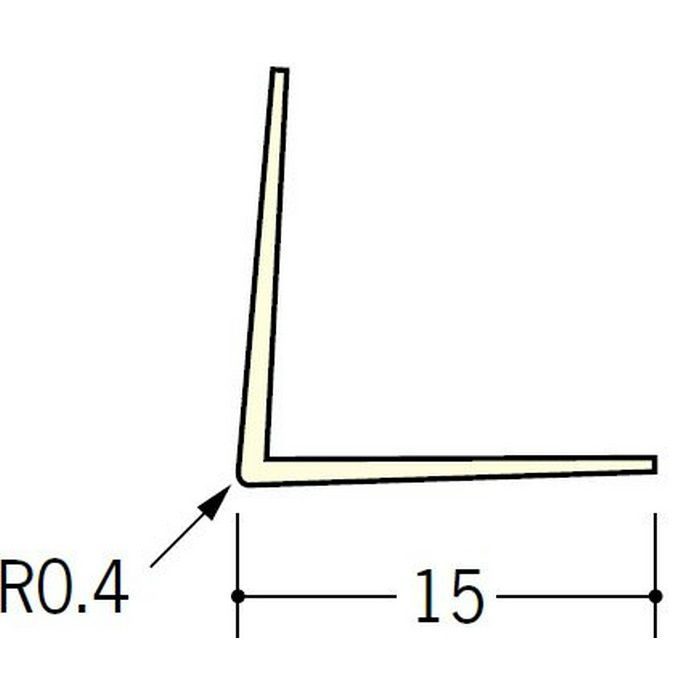 ペンキ・クロス下地材 出隅 ビニール L型コーナー15 ミルキー 2.5m  01012-1【セール開催中】