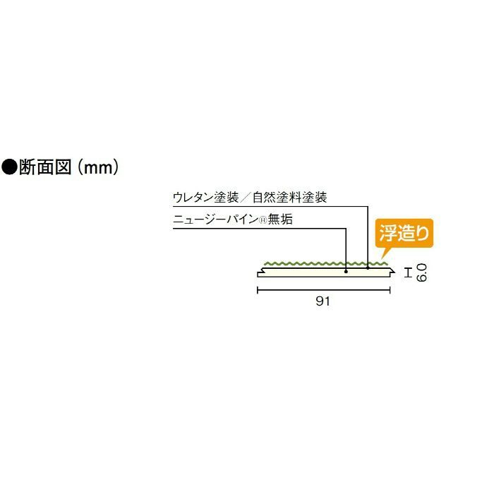 FG9032-KN-UH 自然塗料クリア ピノアース 6mm厚