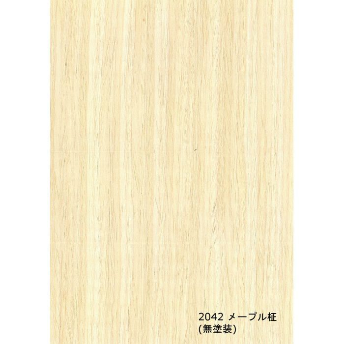 T-2042 不燃天然木工芸突板化粧板 タイト 不燃アルピウッド メープル柾 6.0mm×3尺×8尺 無塗装