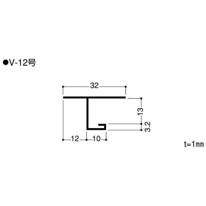 【ロット品】 F見切 V-12号 FV12 長さ1.82m シロ 100本(ジョイント付)/ケース