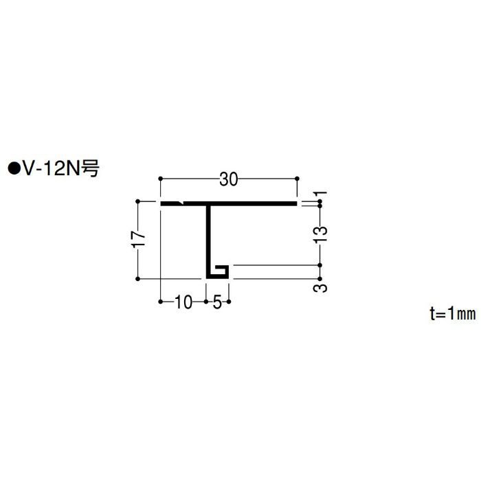 【ロット品】 F見切 V-12N号 FV12N 長さ1.82m シロ 100本(ジョイント付)/ケース