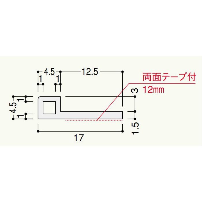 【ロット品】 サッシ見切2型 SUT2D 長さ2.12m ダークブロンズ 50本/ケース