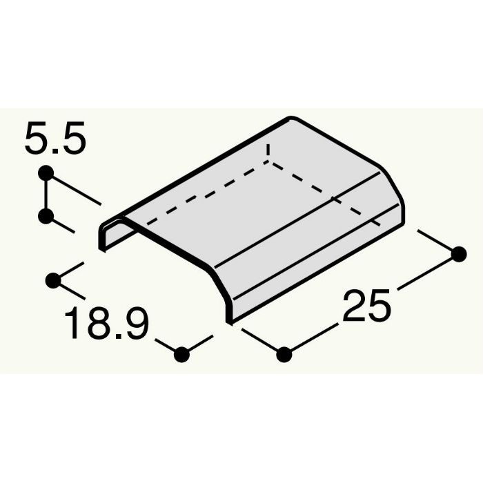 【ロット品】 フラット見切 エンドカバー FRMEV アイボリー 20個(4個×5袋)/ケース