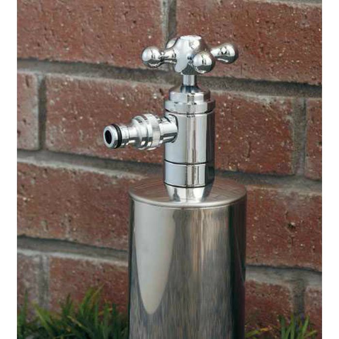 624-083 緑化庭園 上部水栓型ステンレス水栓柱(ショート型)
