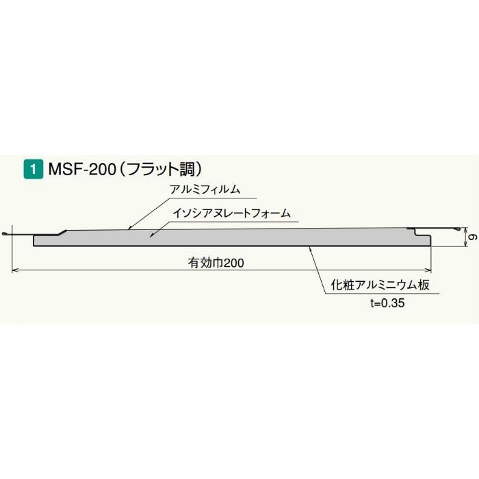 【ロット品】 マルチスパン　MSF-200（フラット調） MSF25W 5m ホワイト 9枚/ケース【セール開催中】