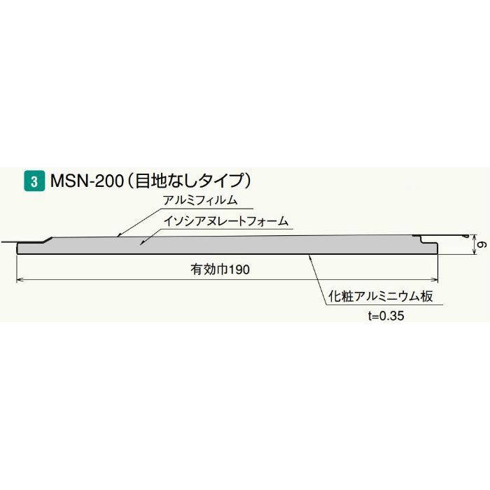 【ロット品】 マルチスパン　MSN-200（目地なし） MSN23W 3m ホワイト 12枚/ケース