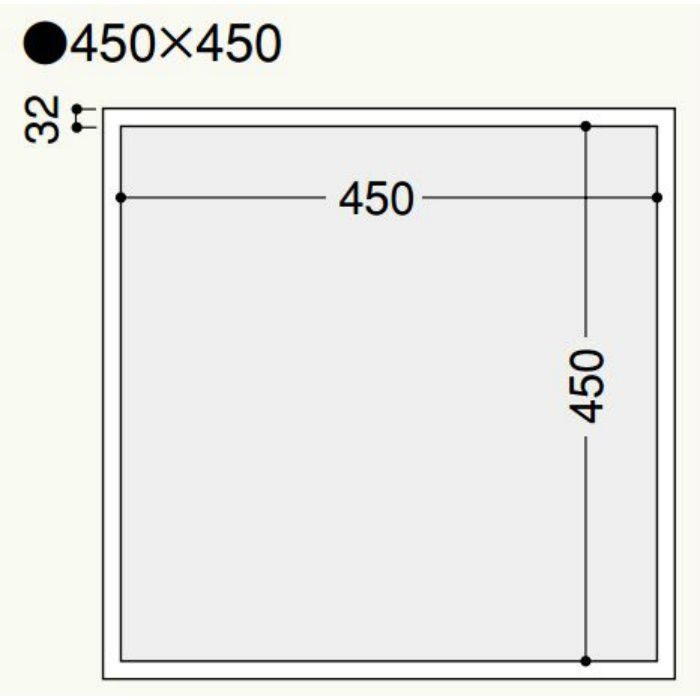 フクビ化学工業 壁用点検口枠 I型 オフホワイト 300×300mm(開口寸法330