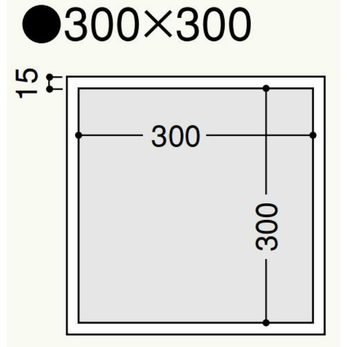N9530W オフホワイト 壁用点検口枠 N15(ボード厚9.5mm用)